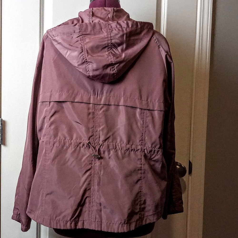 Cavalini Dusty Rose Hooded Windbreaker Jacket - Picture 3 of 7
